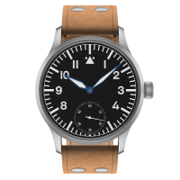 Flieger Classic 6498 with small second pilot strap in old style brown